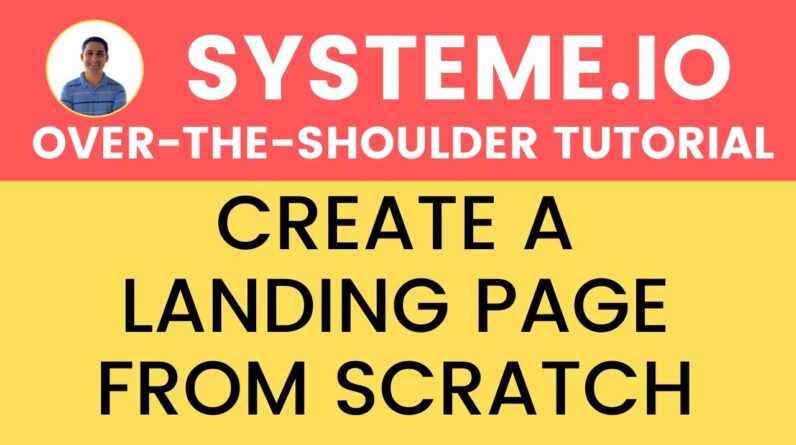 How to build a landing page on systeme.io ðŸŽ‰  (over the shoulder tutorial) ðŸ‘¨ðŸ�»â€�ðŸ’»