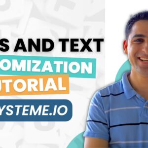 Font & Text Customization Tutorial in Systeme io