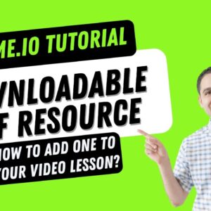 How to add a downloadable PDF resource in systeme io course lesson