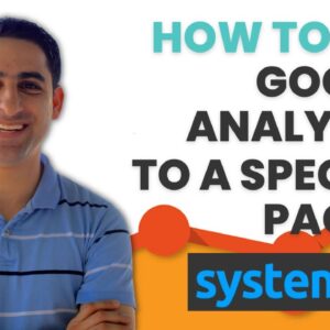 How to add Google Analytics to a specific page in Systeme.io
