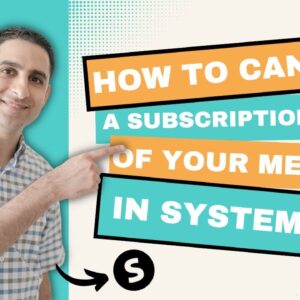 How to cancel a subscription plan of your member in Systeme.io