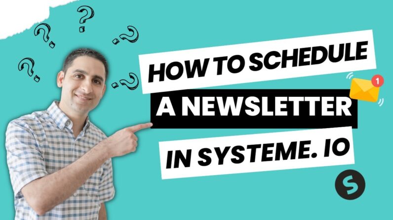 How to schedule a newsletter in Systeme.io ðŸ‘‡