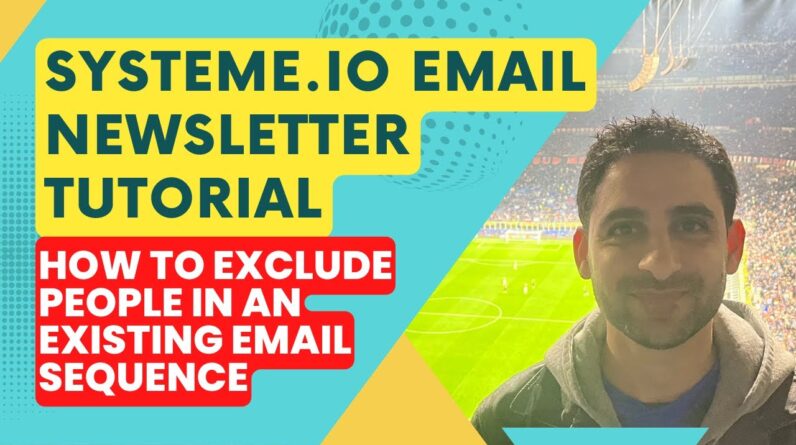 How to send a newsletter and exclude a segment of people (Systeme.io email tech tutorial)