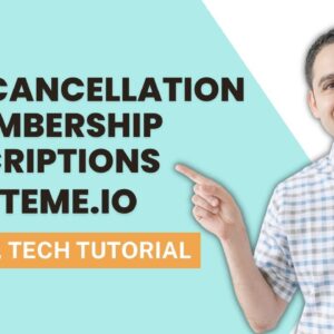 Self cancellation of membership subscriptions in Systeme.io (how to, tech tutorial)