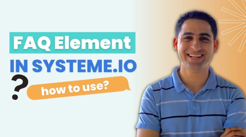 FAQ element in Systeme io (how to use)