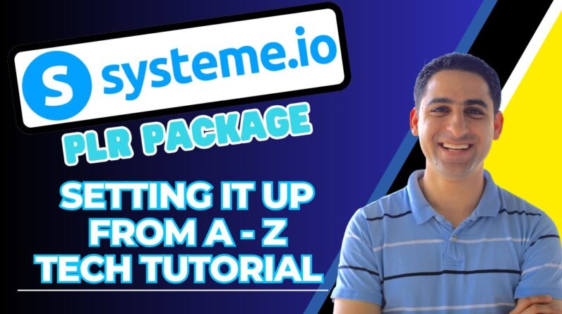 Systeme io PLR package, Setting it up from A to Z tech tutorial